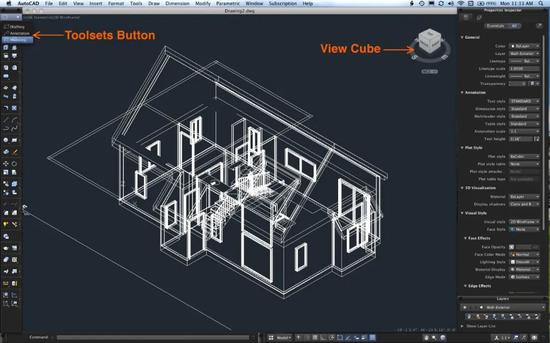 圖：AutoCAD 建模界面 （來源：谷歌）